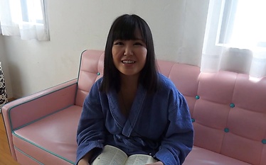 Satisfy your cravings with Mayu's shaved pussy & busty curves!
