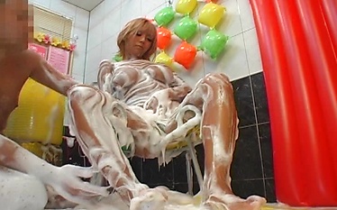 Asian Girl's Washing and Fucking Adventure with a Huge Dick