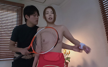 Asian creampie end babe's filthy Japanese porn 