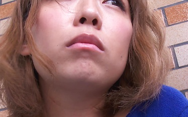 Get Lost in Fu Sazanami's Young, Shaved Pussy as She Plays with Toys on the Streets