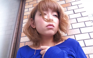 Get Lost in Fu Sazanami's Young, Shaved Pussy as She Plays with Toys on the Streets