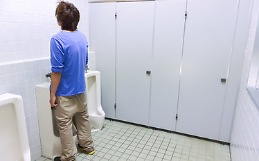 Sweet Riho Mikami kneels to provide Japanese blow job