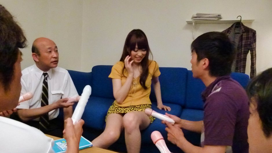 Moe Sakura Gives Guys a Japan Blowjob While Masturbating