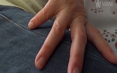 Erotic and kind old lady helper who cheers up grandpa's dick and takes care of him without sucking his dick
