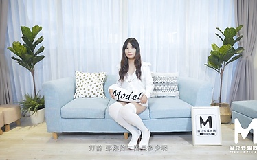 Hot Asian woman in beautiful white lingerie